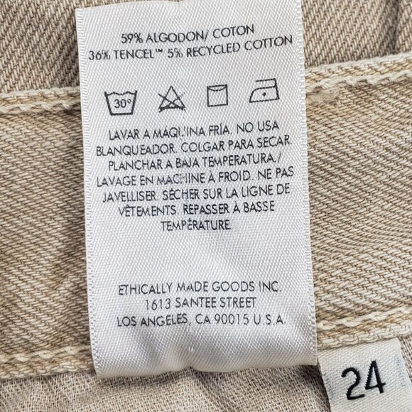 Etica Maxine Pleated Mini Skirt Women's Size 24 Beige Sweet Coconut Wardrobe MVP - Picture 11 of 16